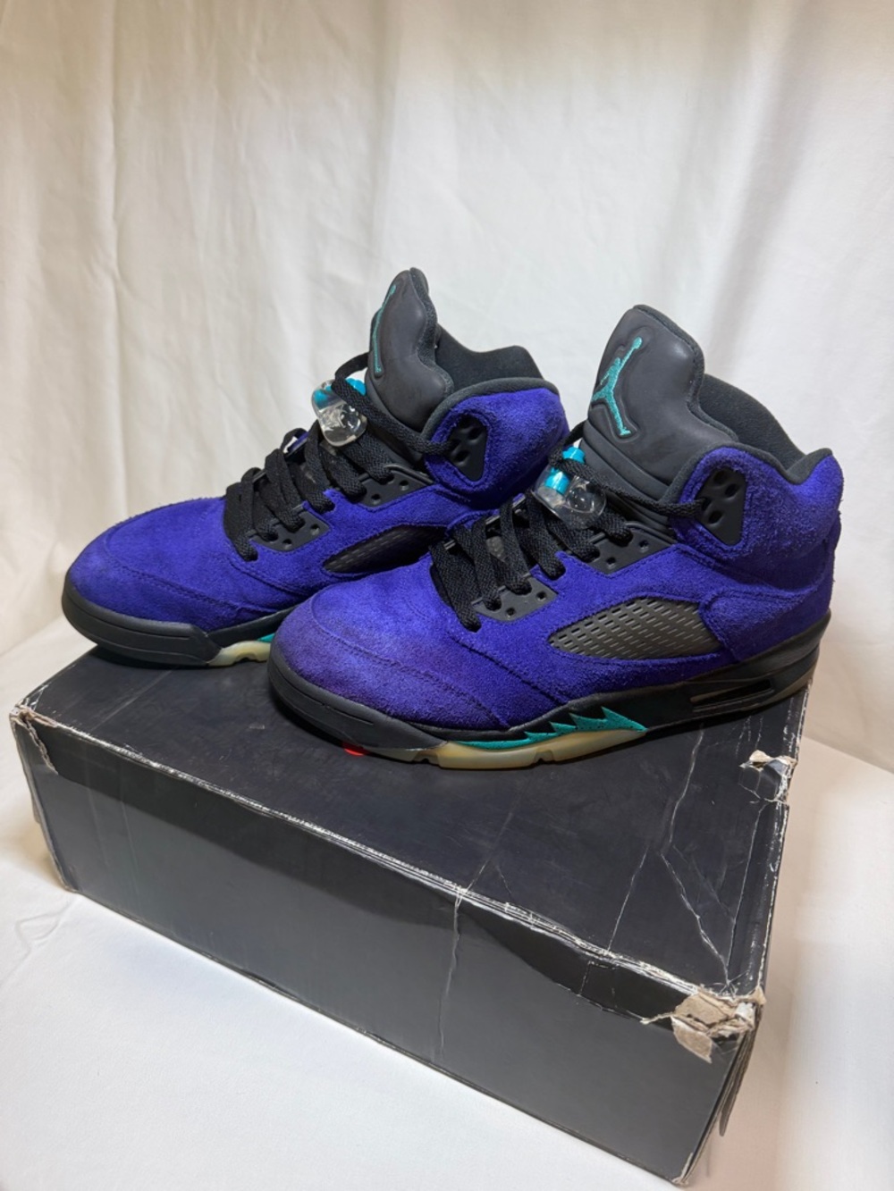 Nike Air Jordan 5 Alternate Grape Purple Suede Retro Sneakers Men’s 8 - Picture 6 of 16